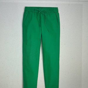 Linen-cotton drawstring pant